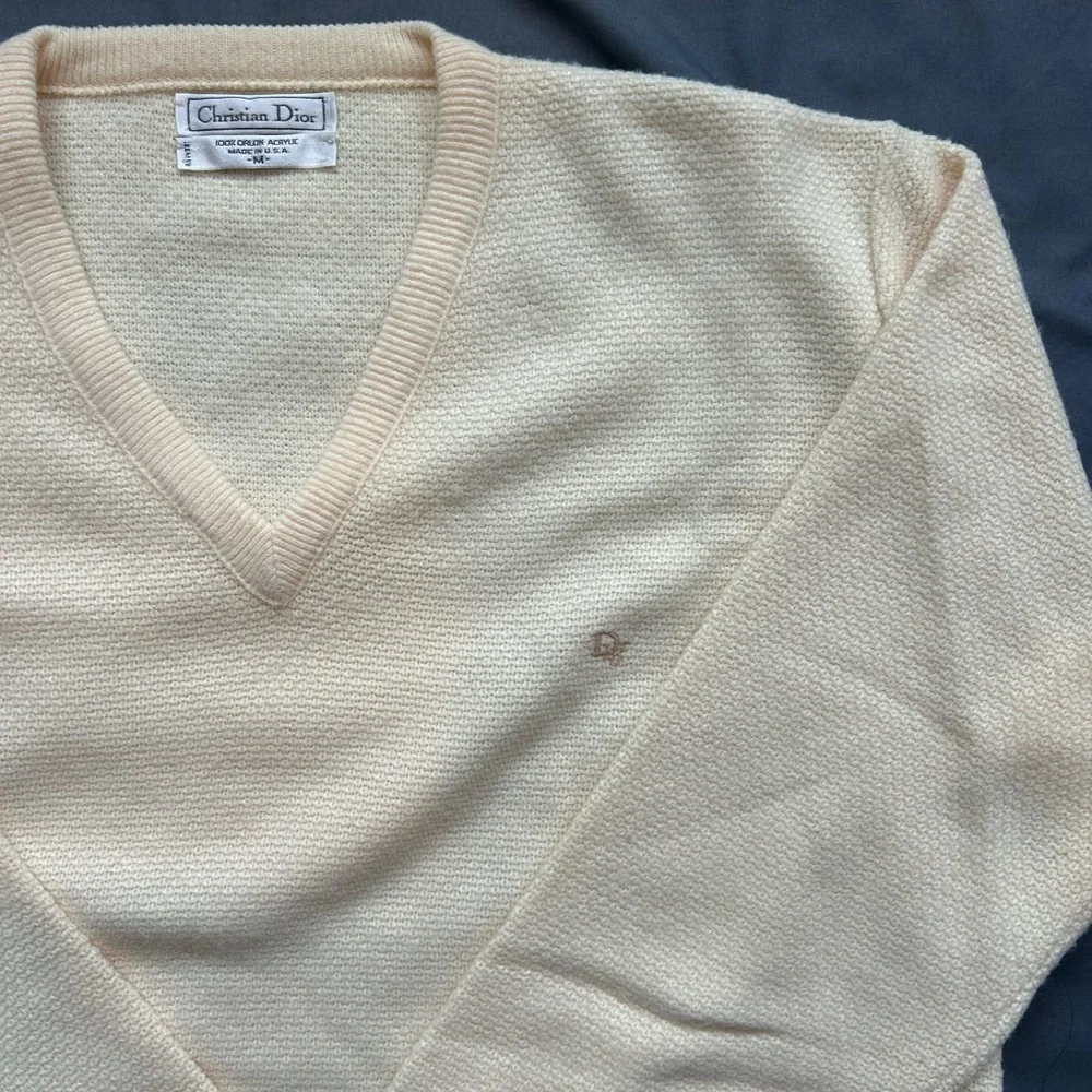 Vintage Christain Dior Cashmere Sweater (GREAT CONDITION) - Picture 3 of 9